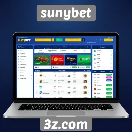 explorando a interface do usuário do sunybet